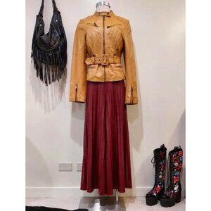 💥KILLER DESING💥 Vintage Peplum Belted Jacket in Mustard Yellow
